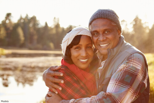 couple holding each other tight