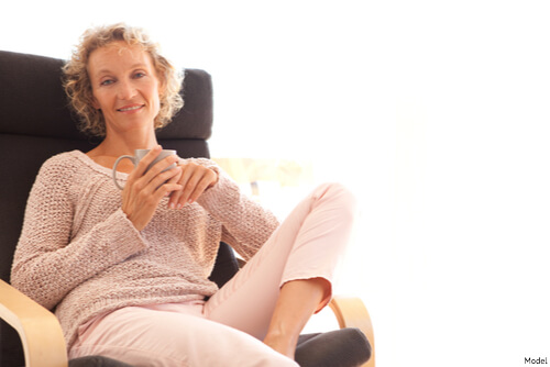 Woman siting in a chair